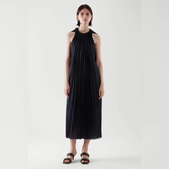 cos pleated maxi dress COS Pleated Knitted Maxi Dress by COS